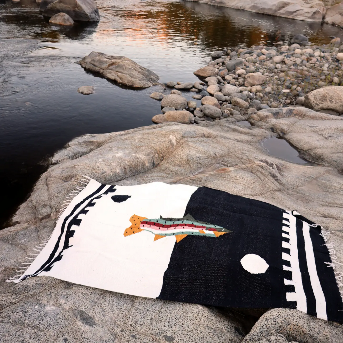 Handwoven Blanket - River Fish
