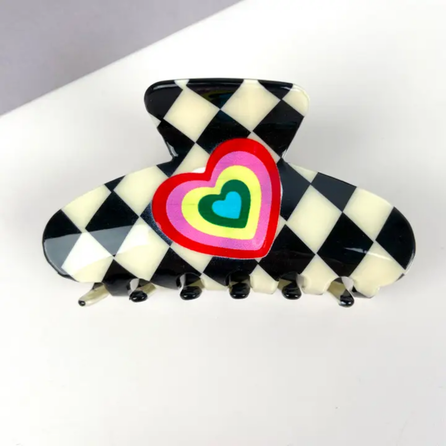 Checkered Clip - Heart