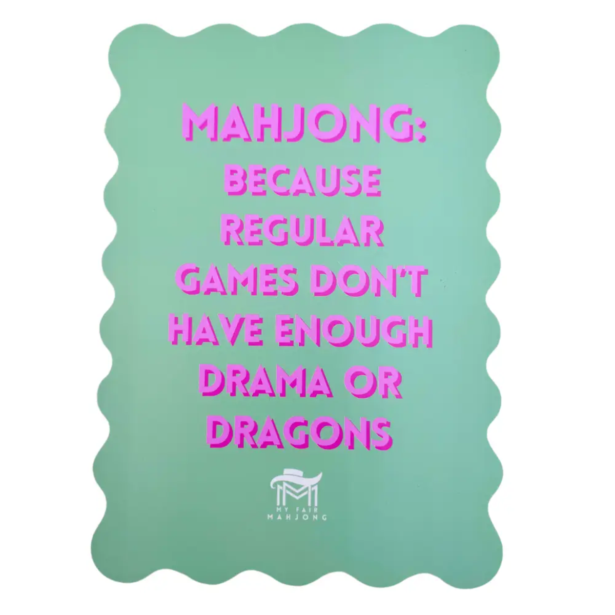 Mahjong Shuffle Card - Scalloped