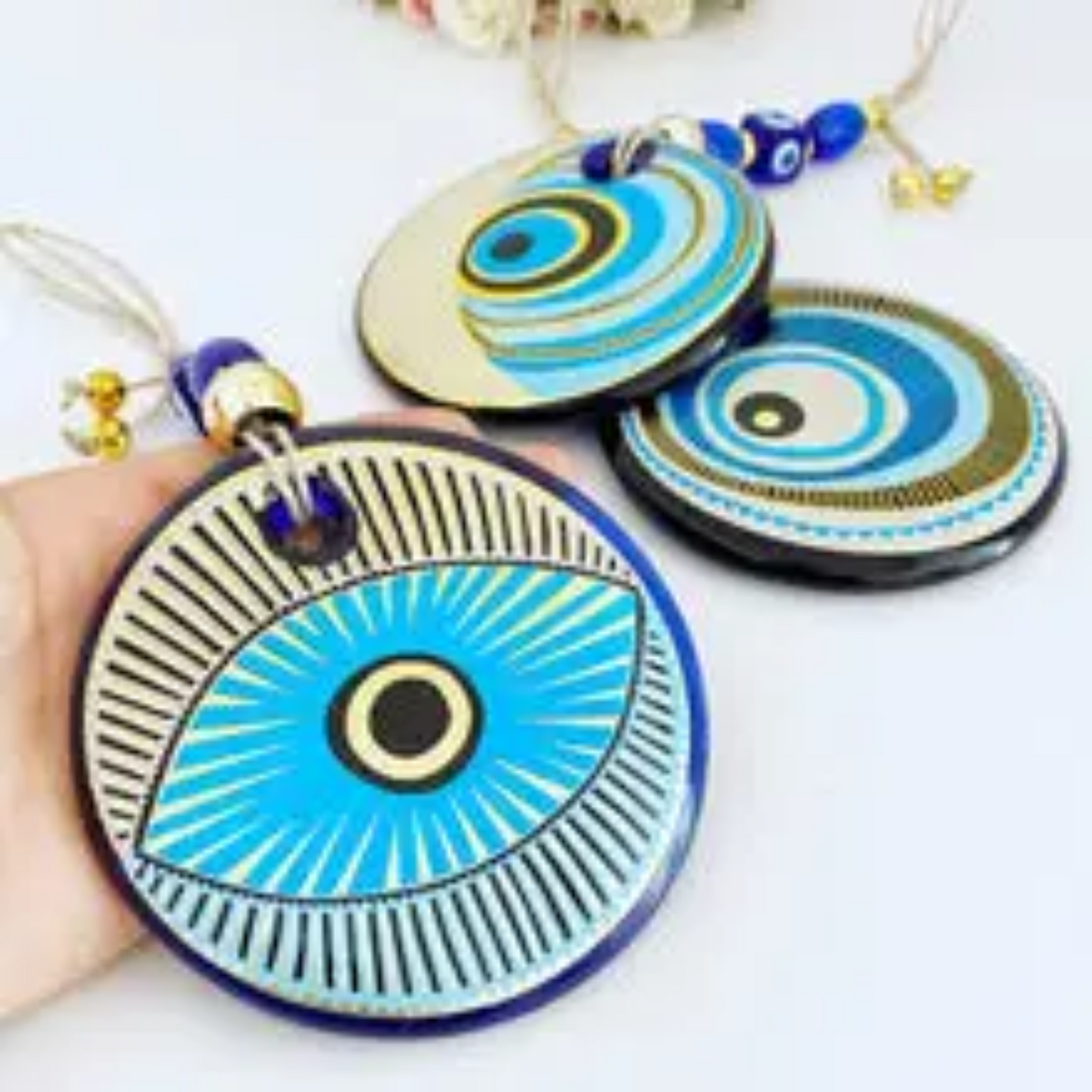 Evil Eye Glass Wall Hanging