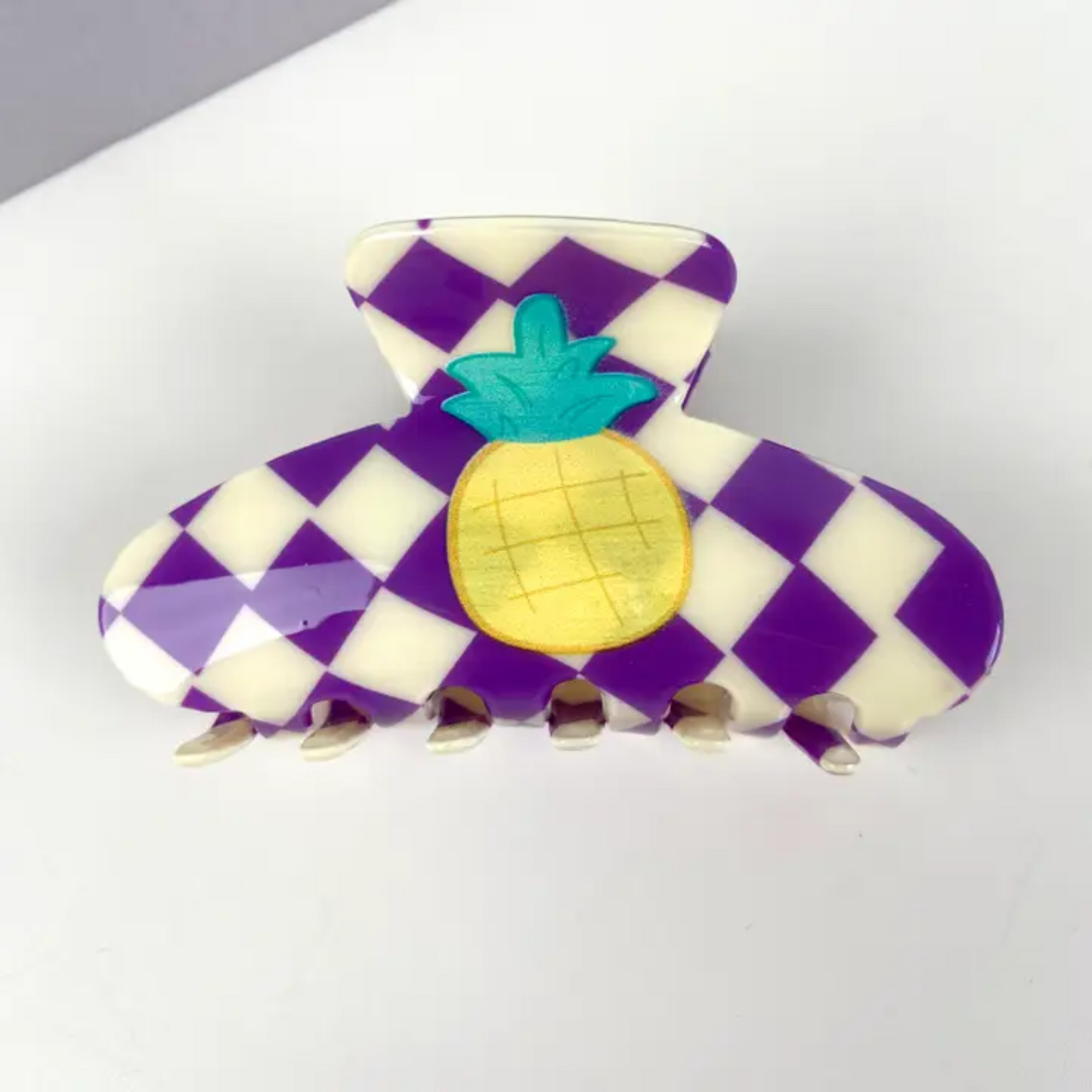 Checkered Clip - Pineapple