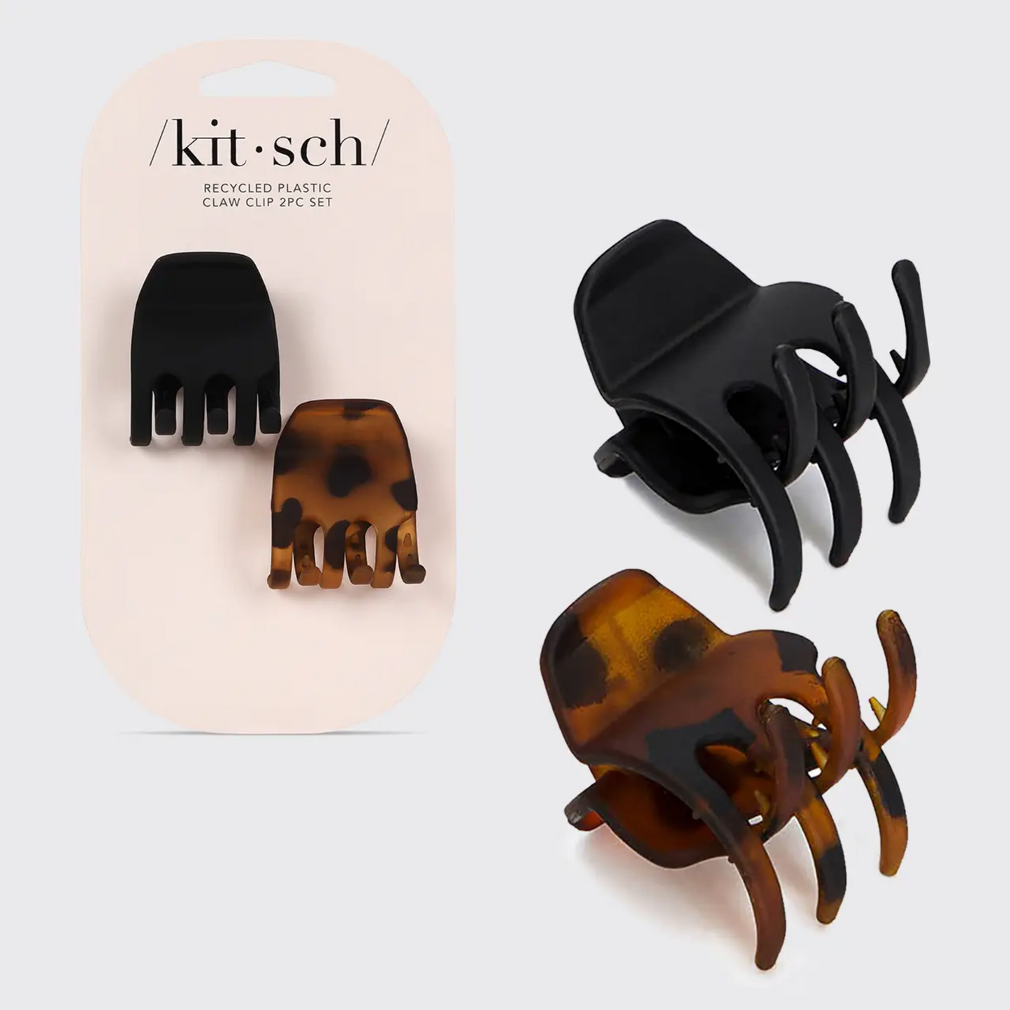 Medium Claw Clip Set - Black & Tortoise