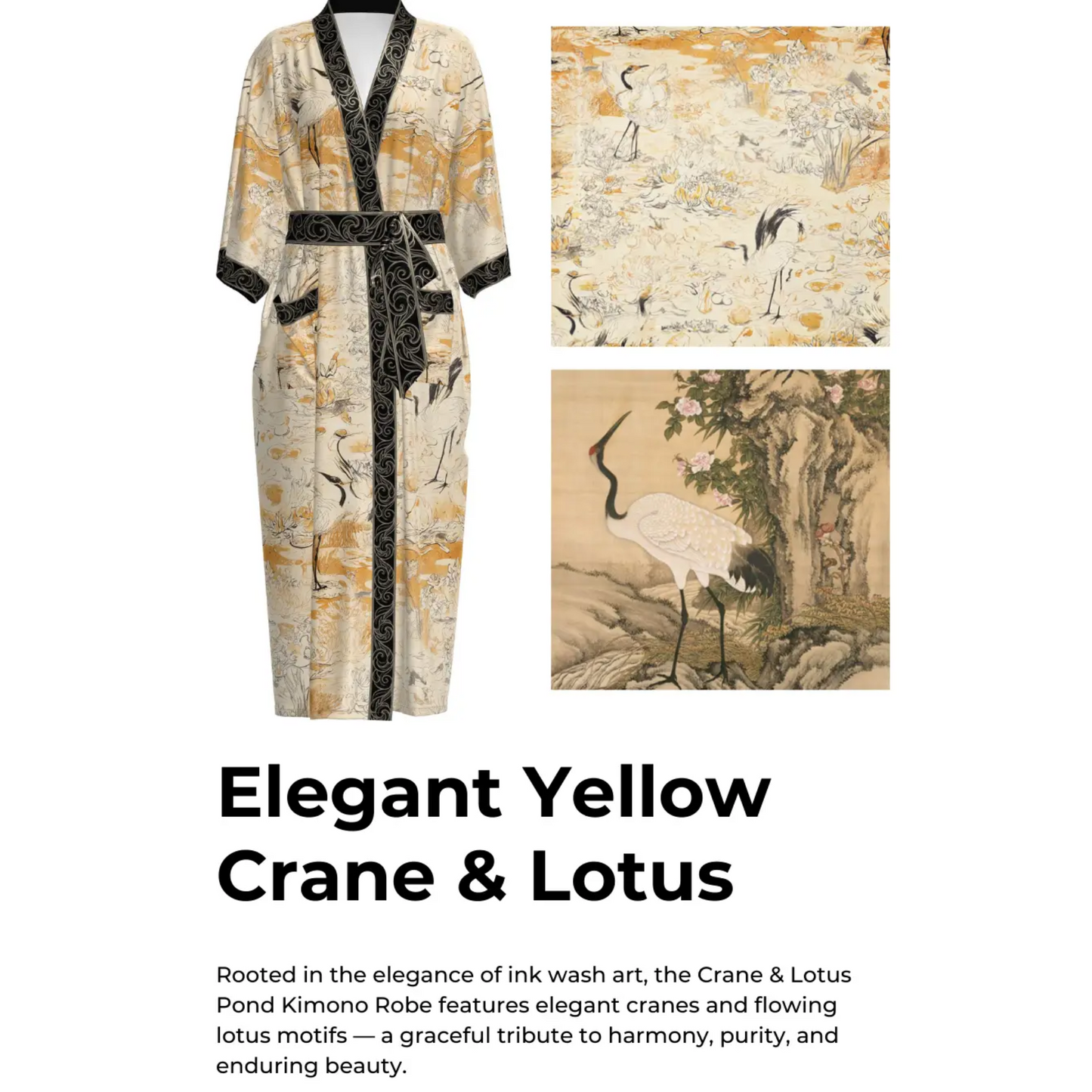 Kimono - Crane & Lotus