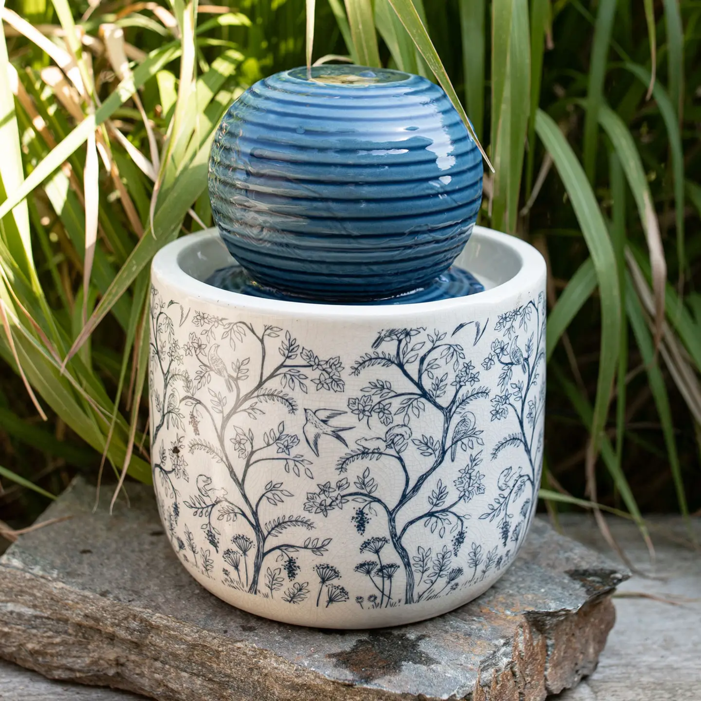 Georgie Chinoiserie Ceramic Water Fountain