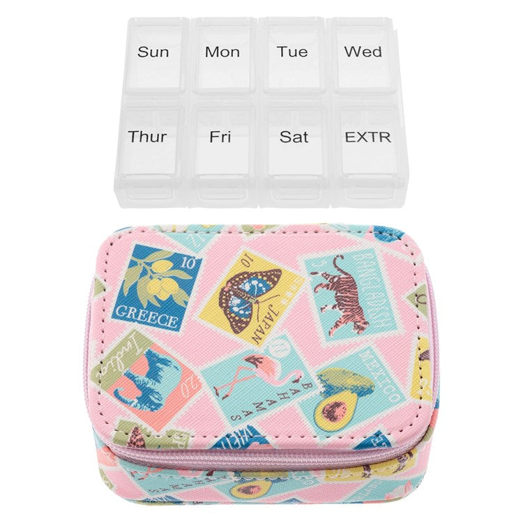 Travel Pill Case - Stamps