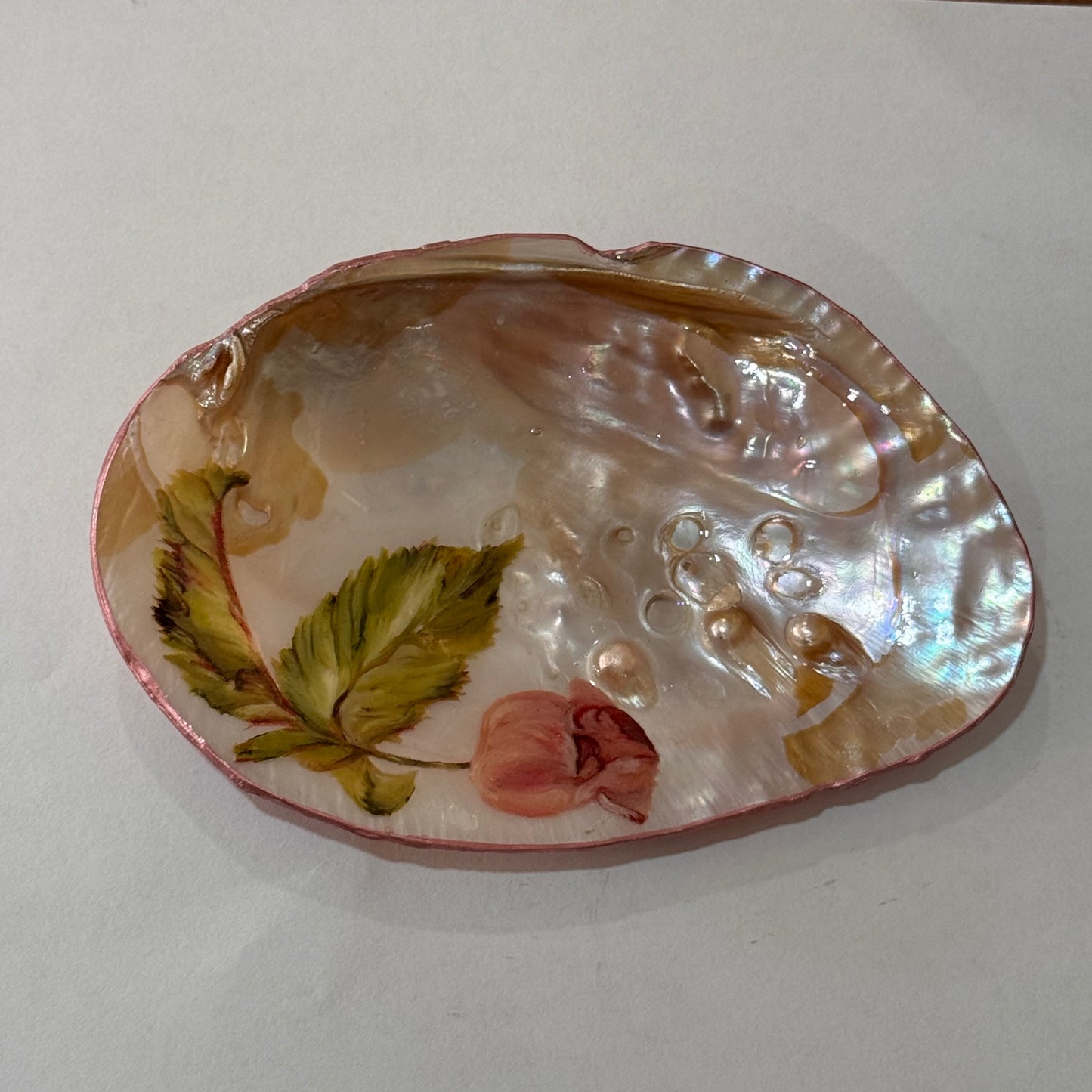 Clam Trinket Dish - Flowers