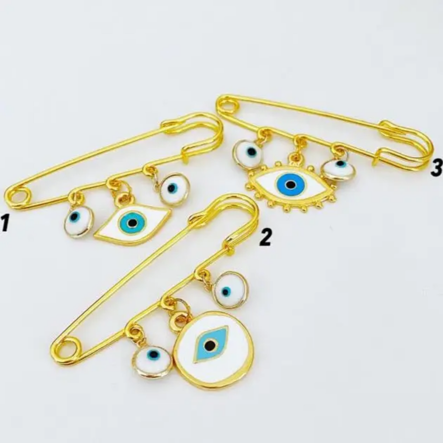 Evil Eye Safety Pin