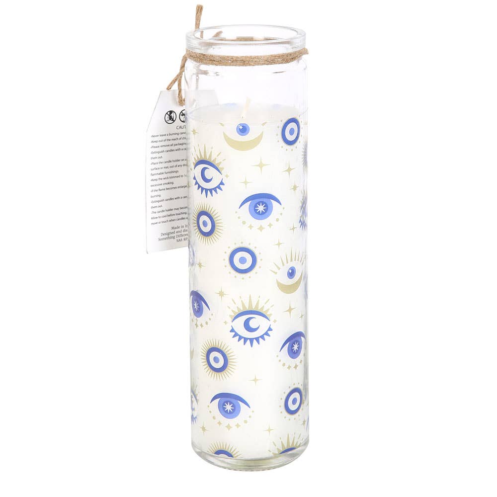 Evil Eye White Sage Tube Candle
