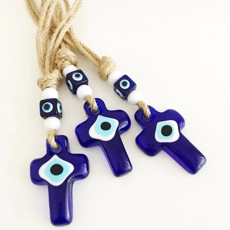Evil Eye Cross Wall Hanging