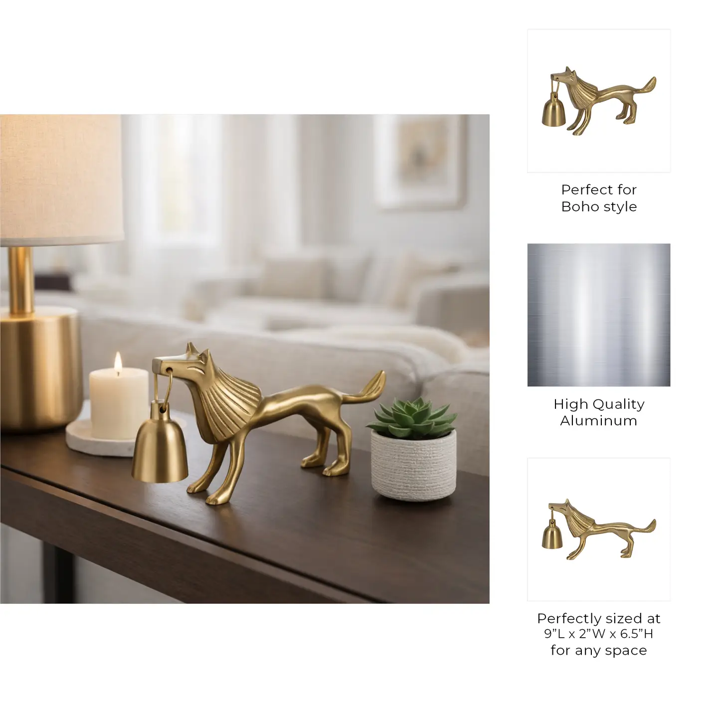 Gold Lion Candle Snuffer