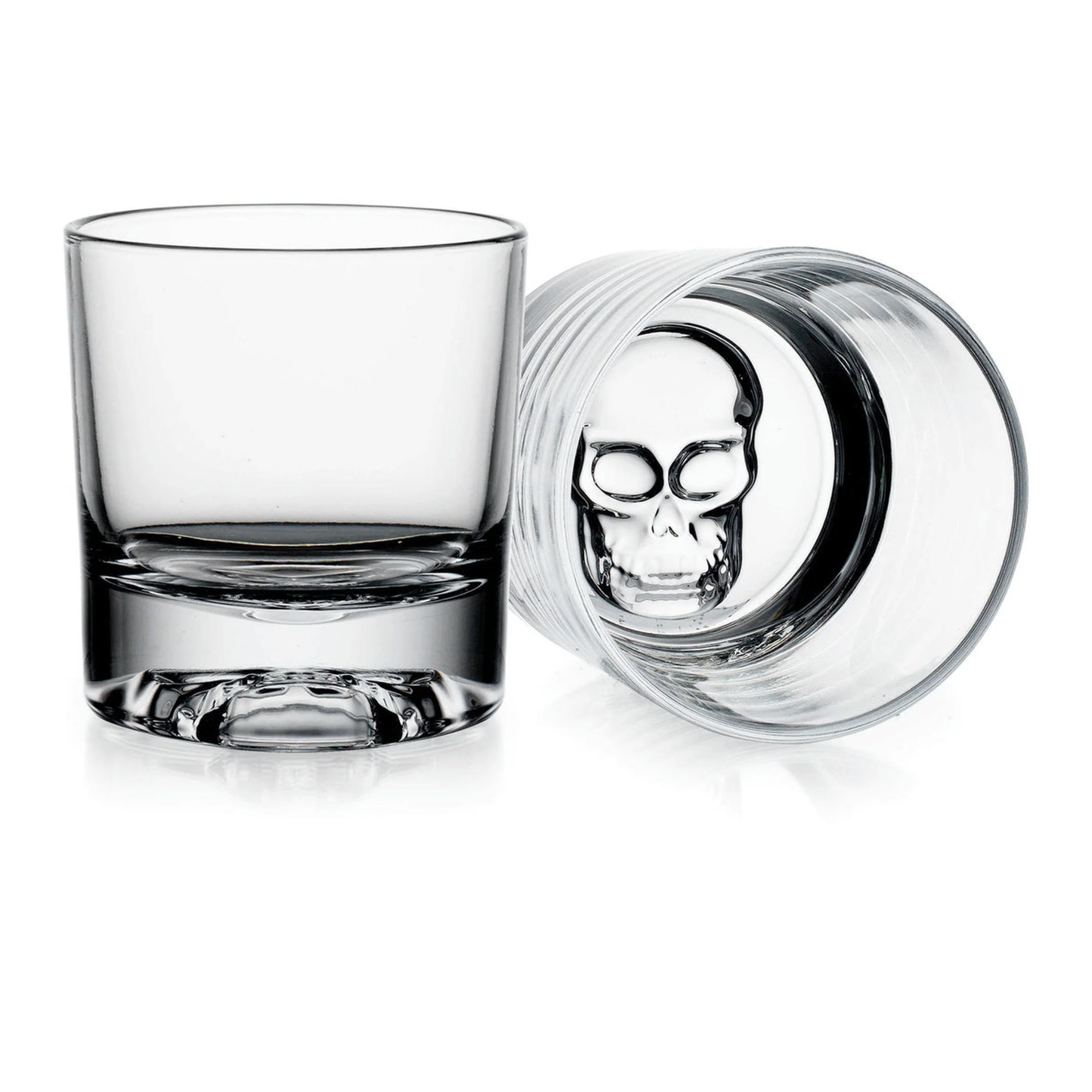 Skull Embossed Whiskey Glass - 2pc