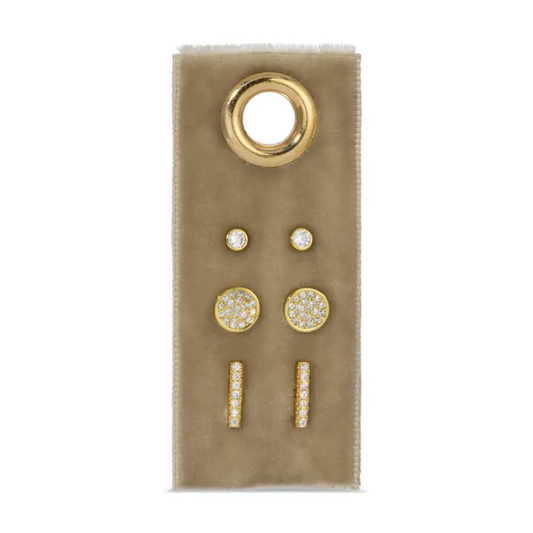 Earrings - Velvet Gift Tag 3 Pairs
