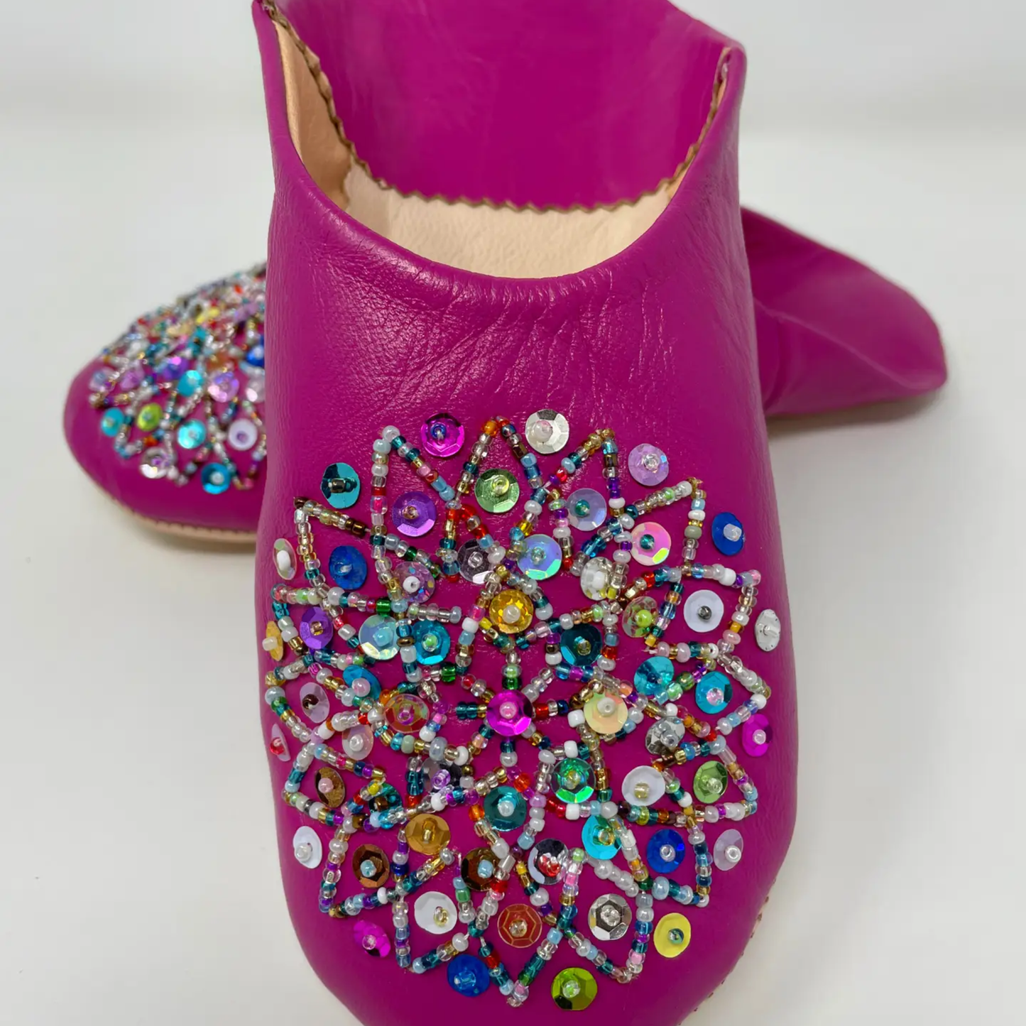 Leather Babouche Slippers