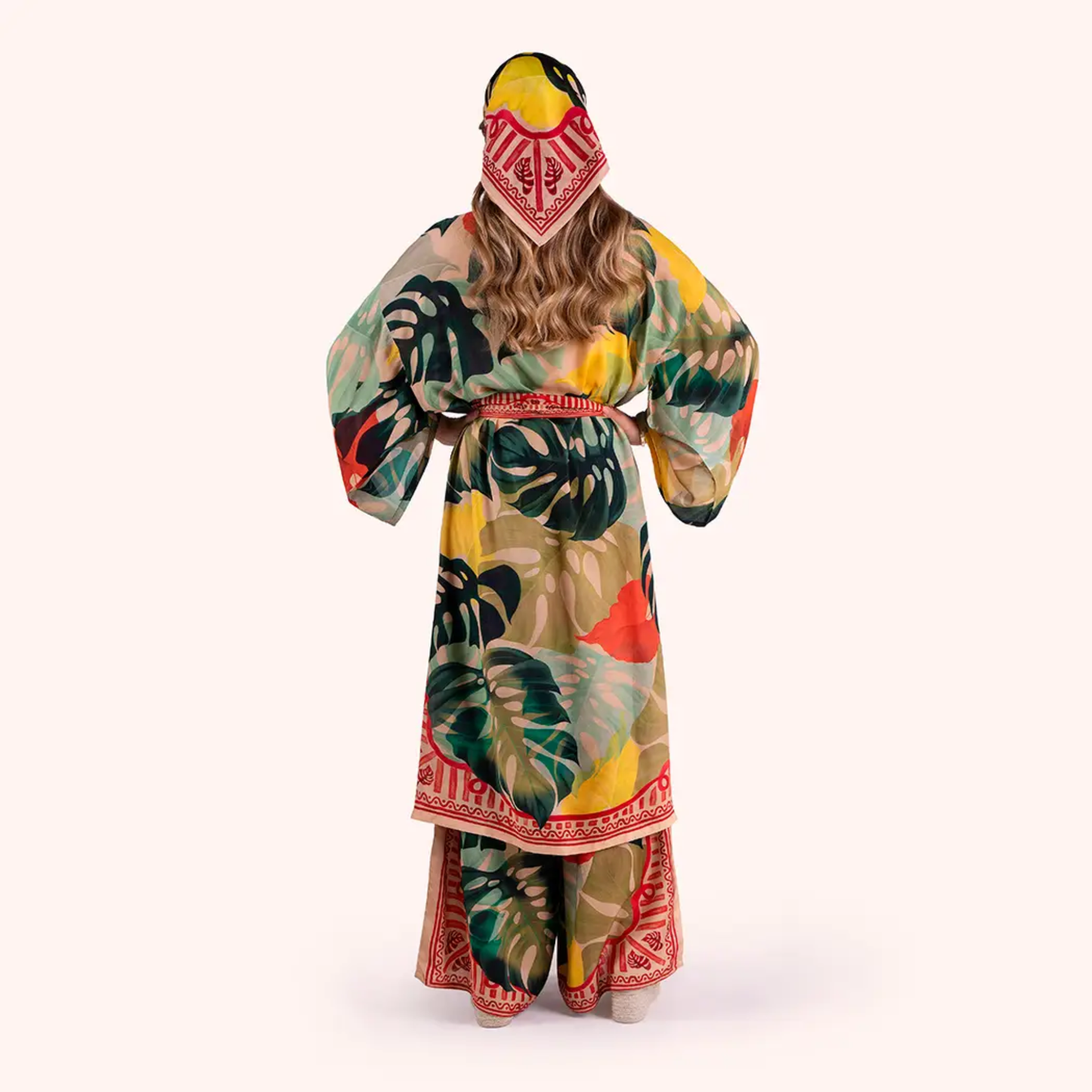 Kimono Gown - Exotic Leaves