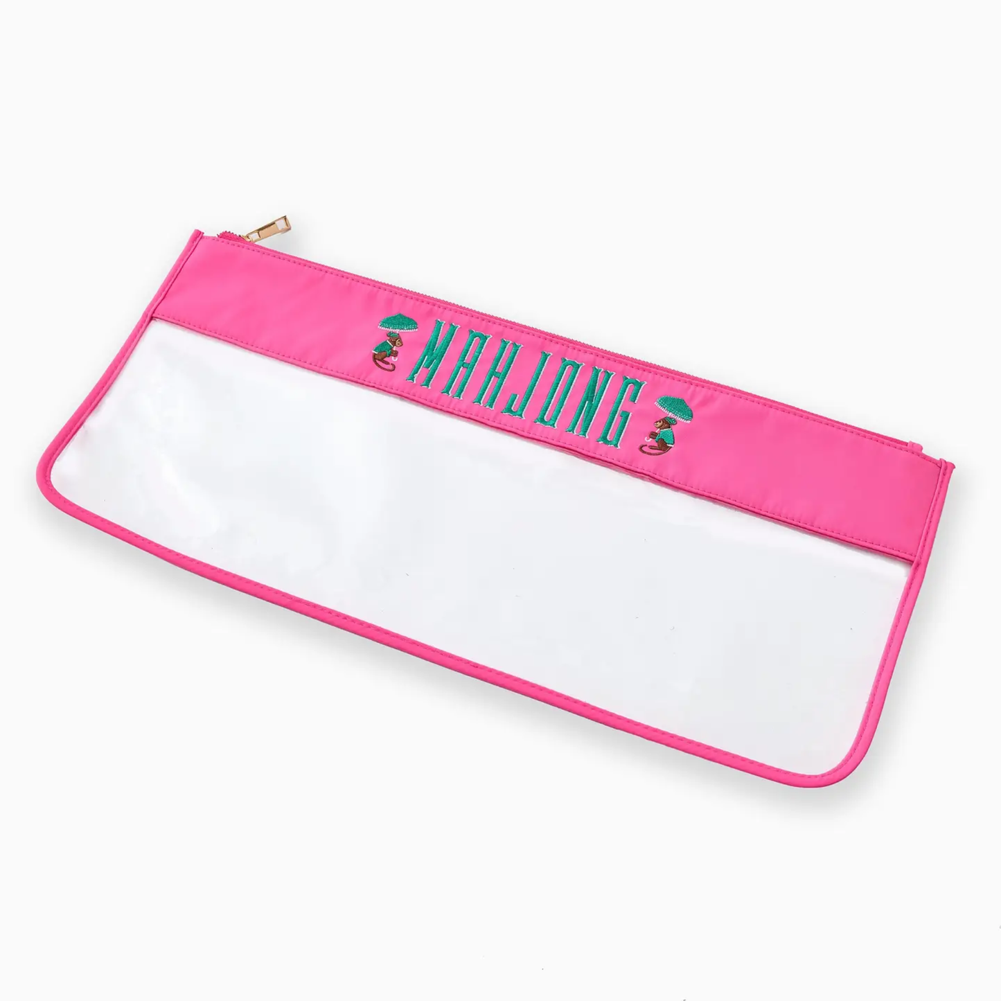 Pink Monkey Mahjong Bag