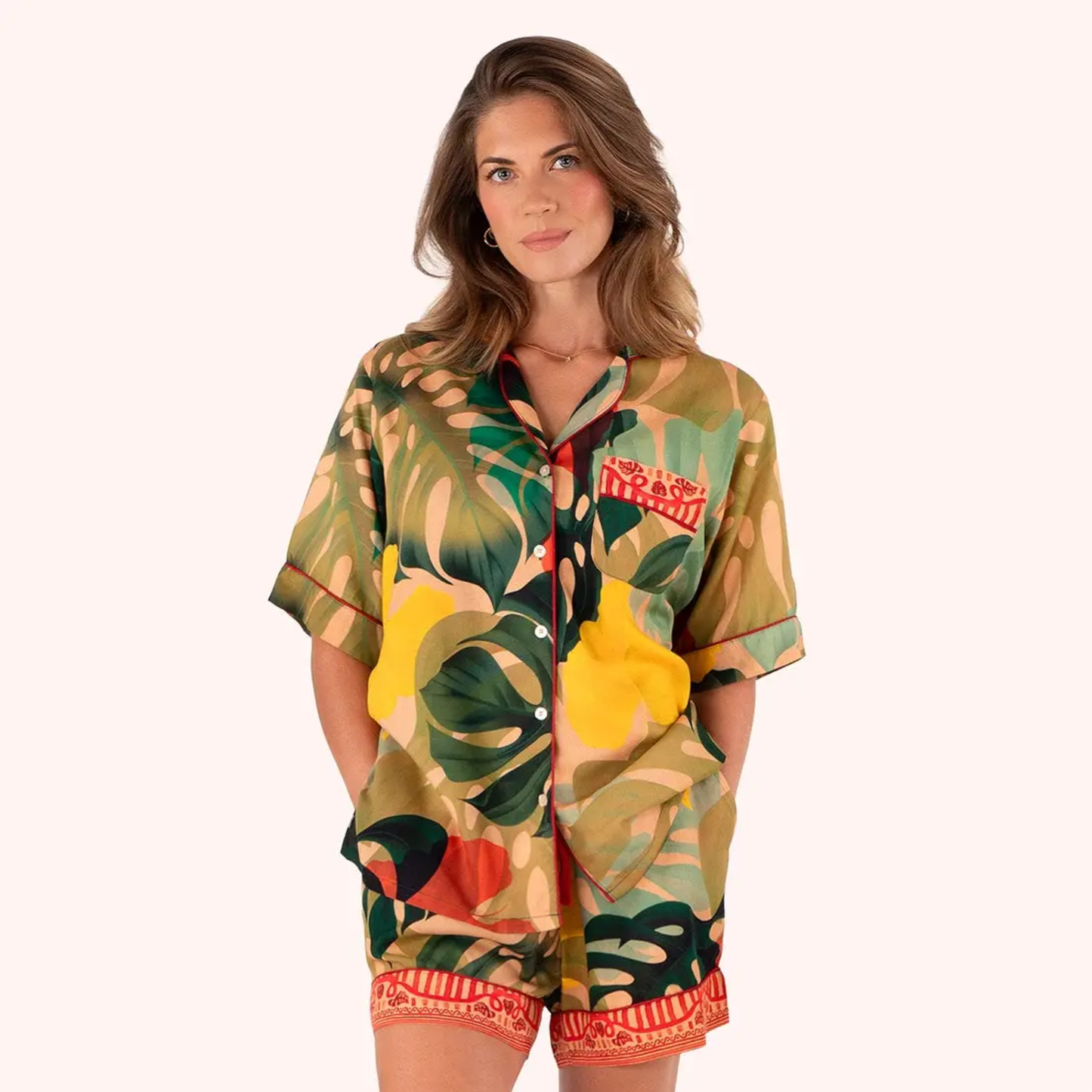 Short PJ Set - Exotic Leaves