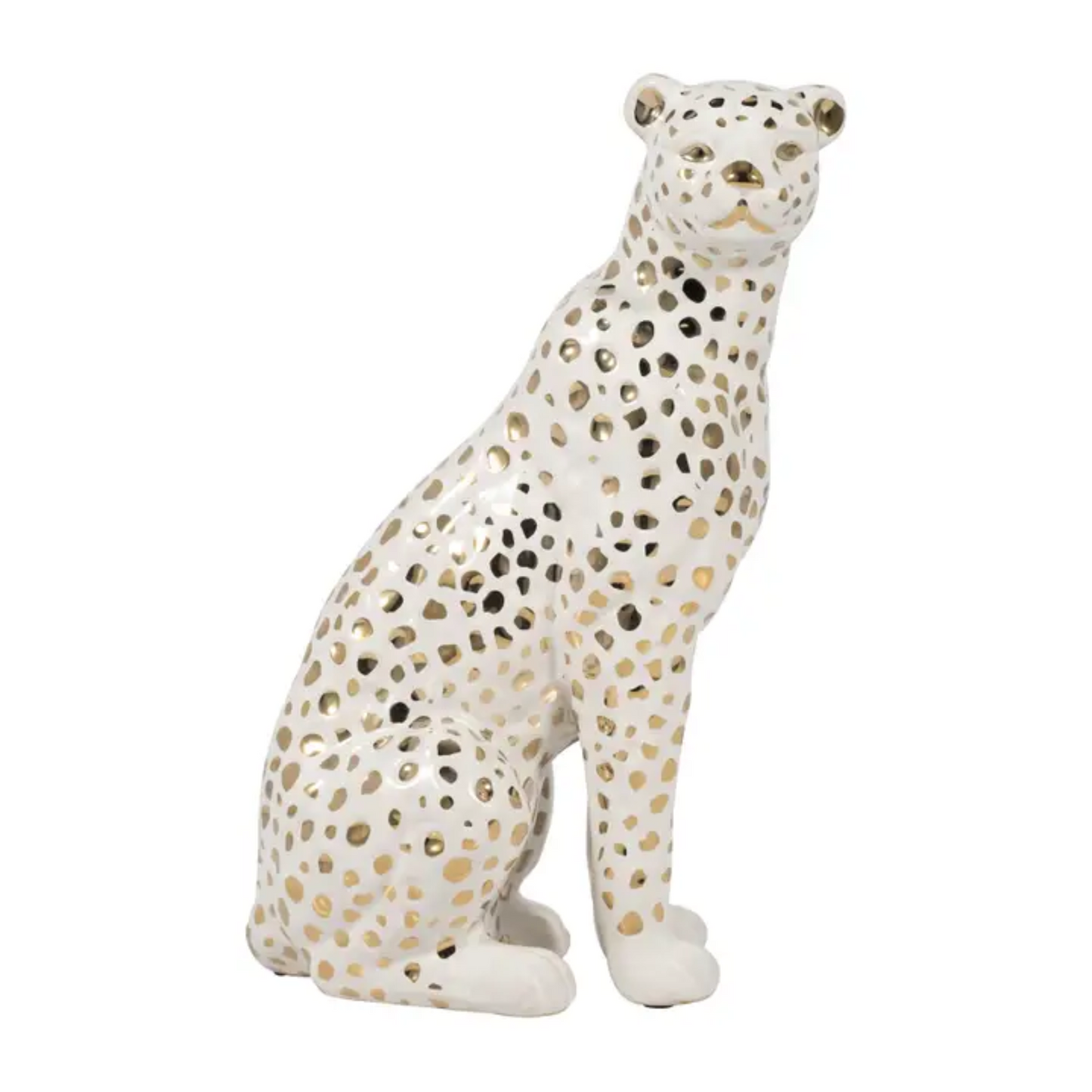 Sitting Leopard Ceramic