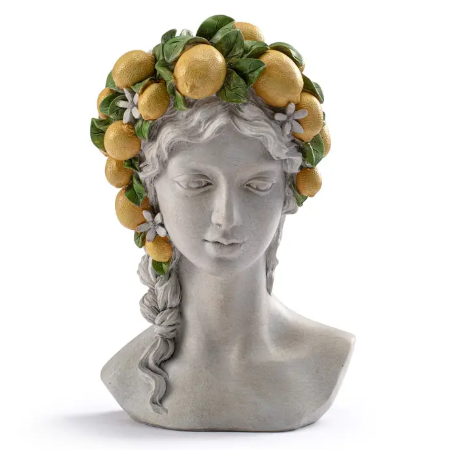 Lemon Crown Lady Bust Planter