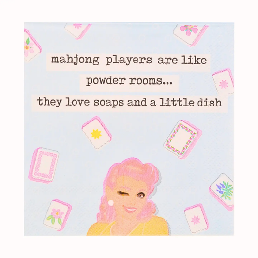 "Mahjong Players Are Like Powder Rooms" Cocktail Napkins