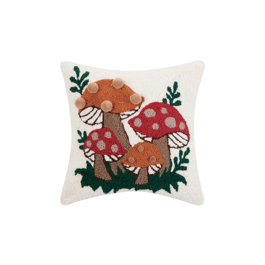 Shroomy Pom Pom Pillow