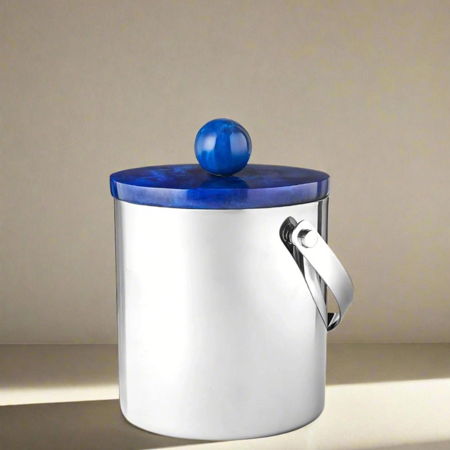 Azure Blue Ice Bucket