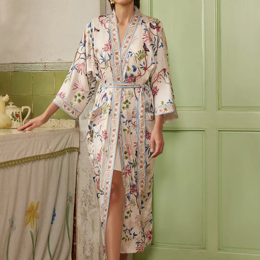 Kimono - Floral Beige