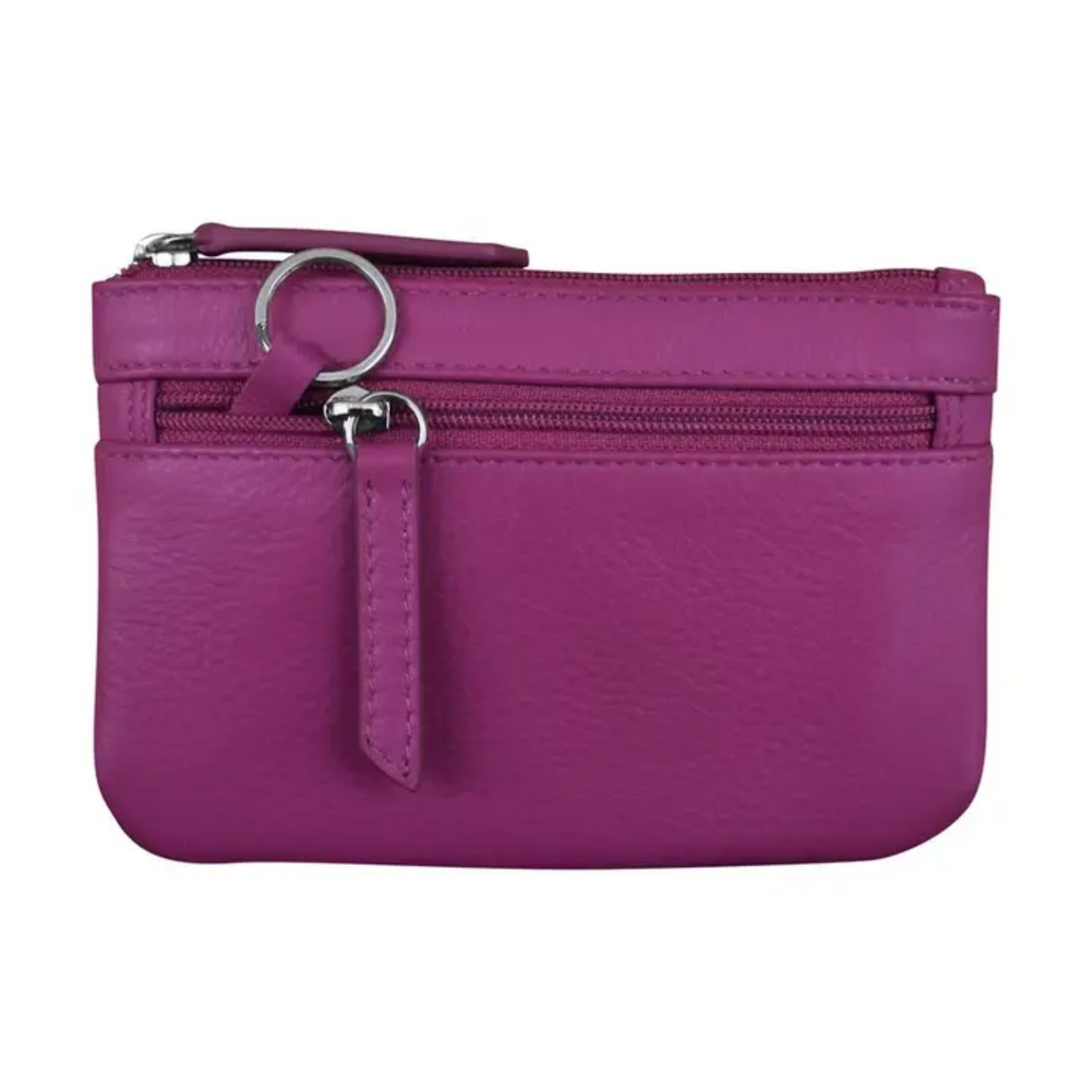 Leather Coin Purse with Key Ring