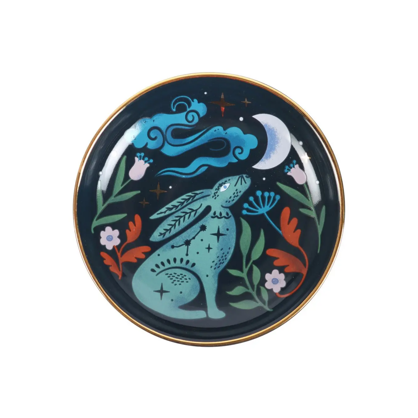 Mystical Midnight Hare Trinket Dish
