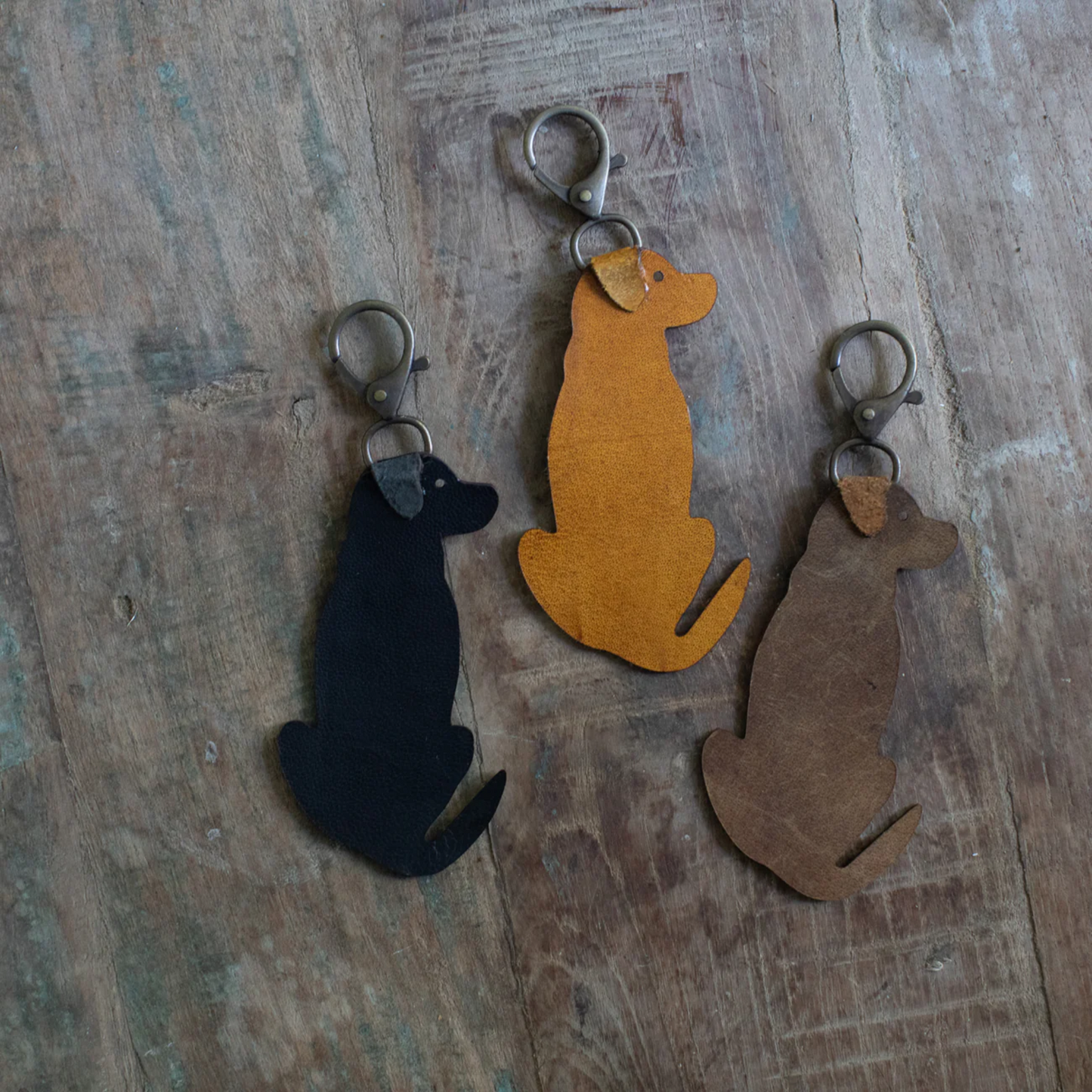 Leather Labrador Keychains