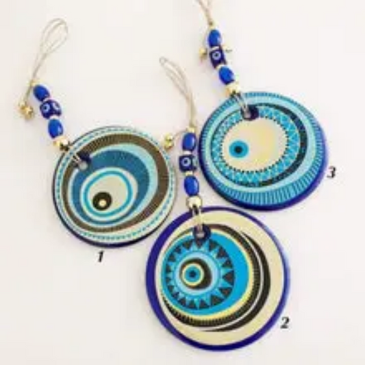 Evil Eye Glass Wall Hanging