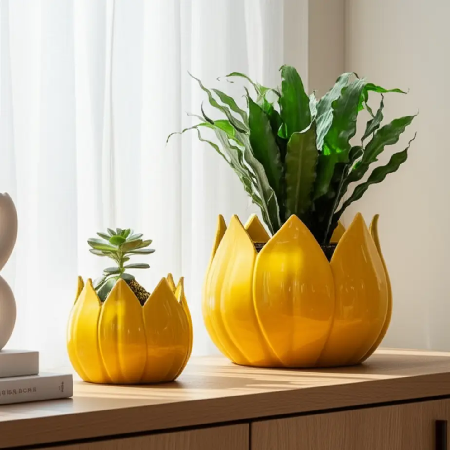 Yellow Petal Planters