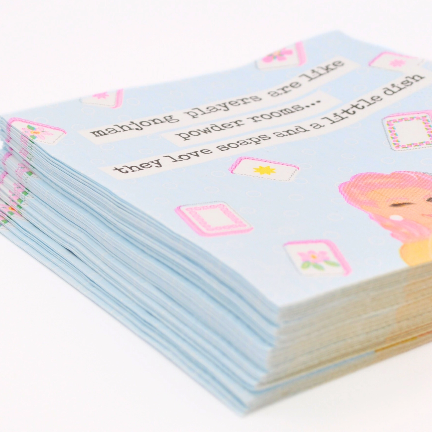 "Mahjong Players Are Like Powder Rooms" Cocktail Napkins