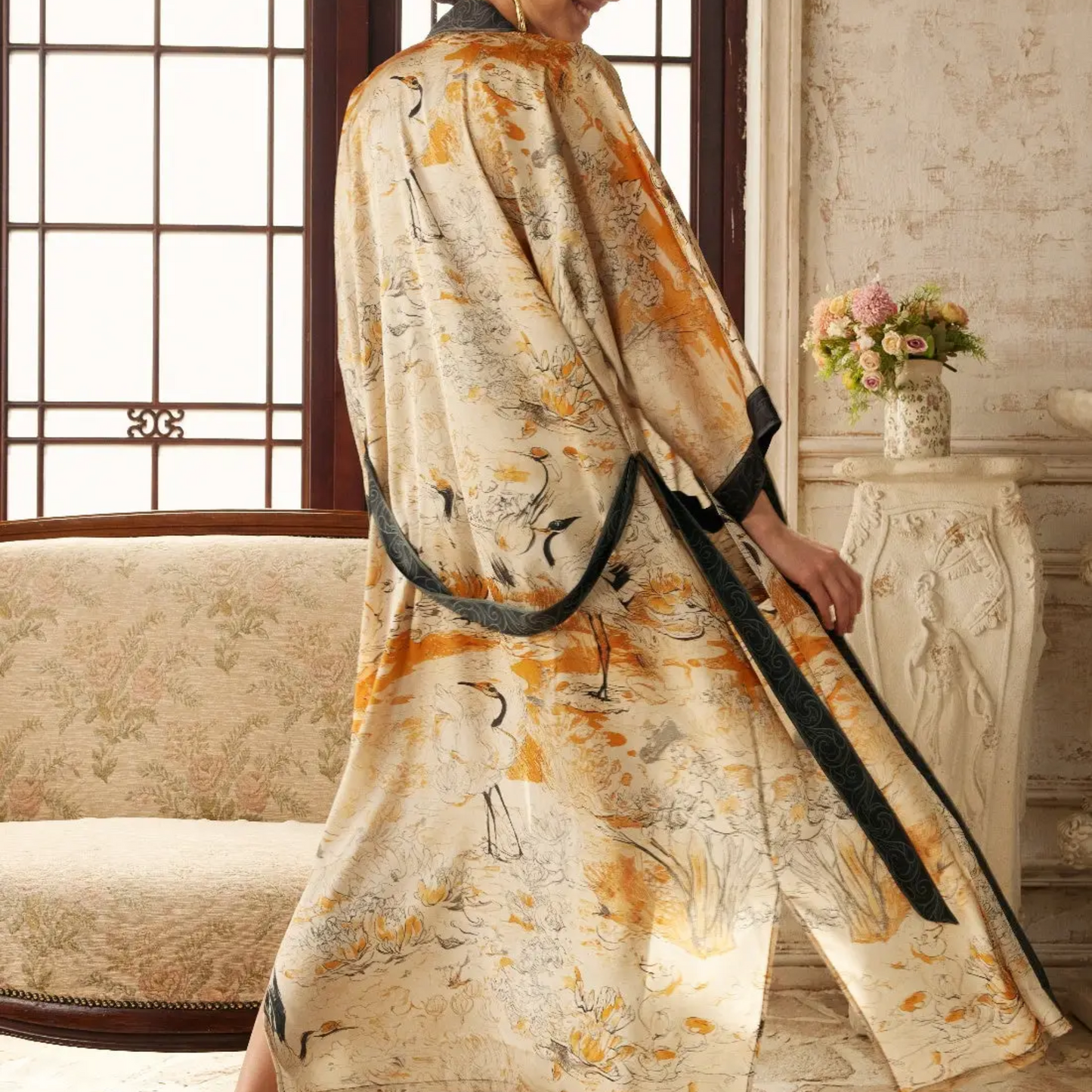 Kimono - Crane & Lotus