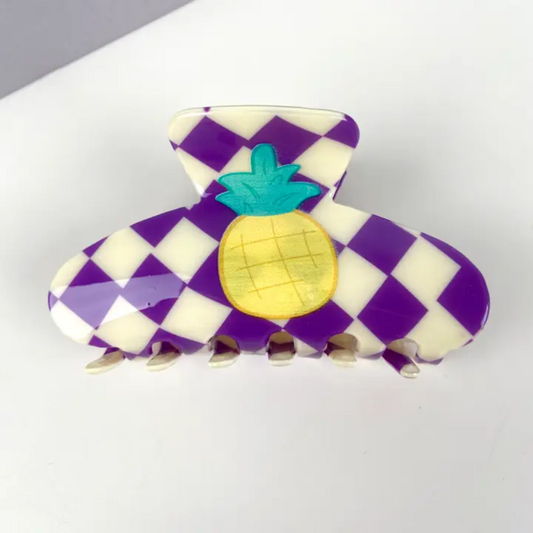 Checkered Clip - Pineapple