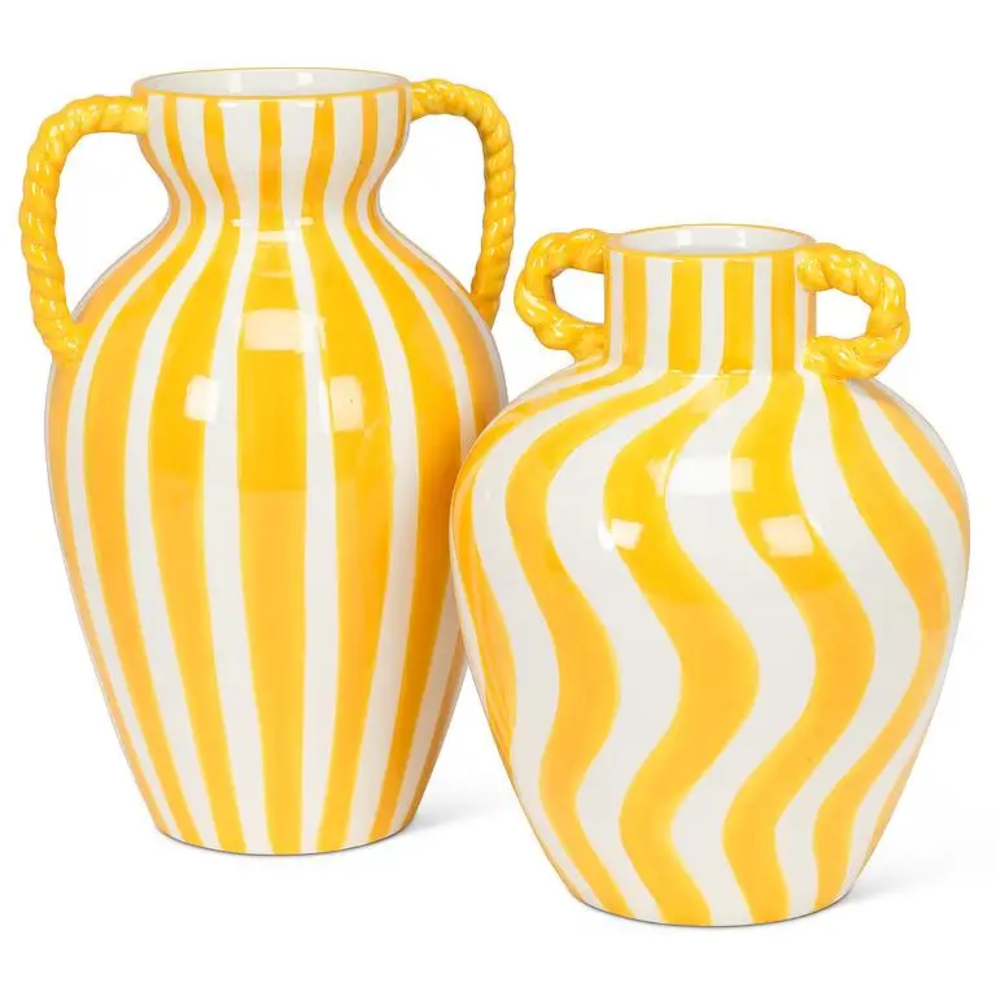 Yellow Stripe Vase