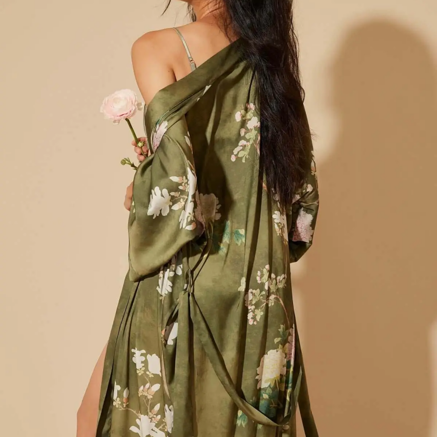 Kimono - Floral Olive