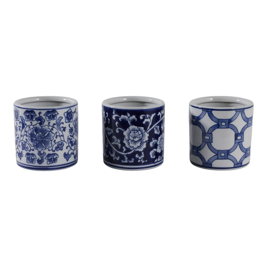 Blue + White Pencil Cups