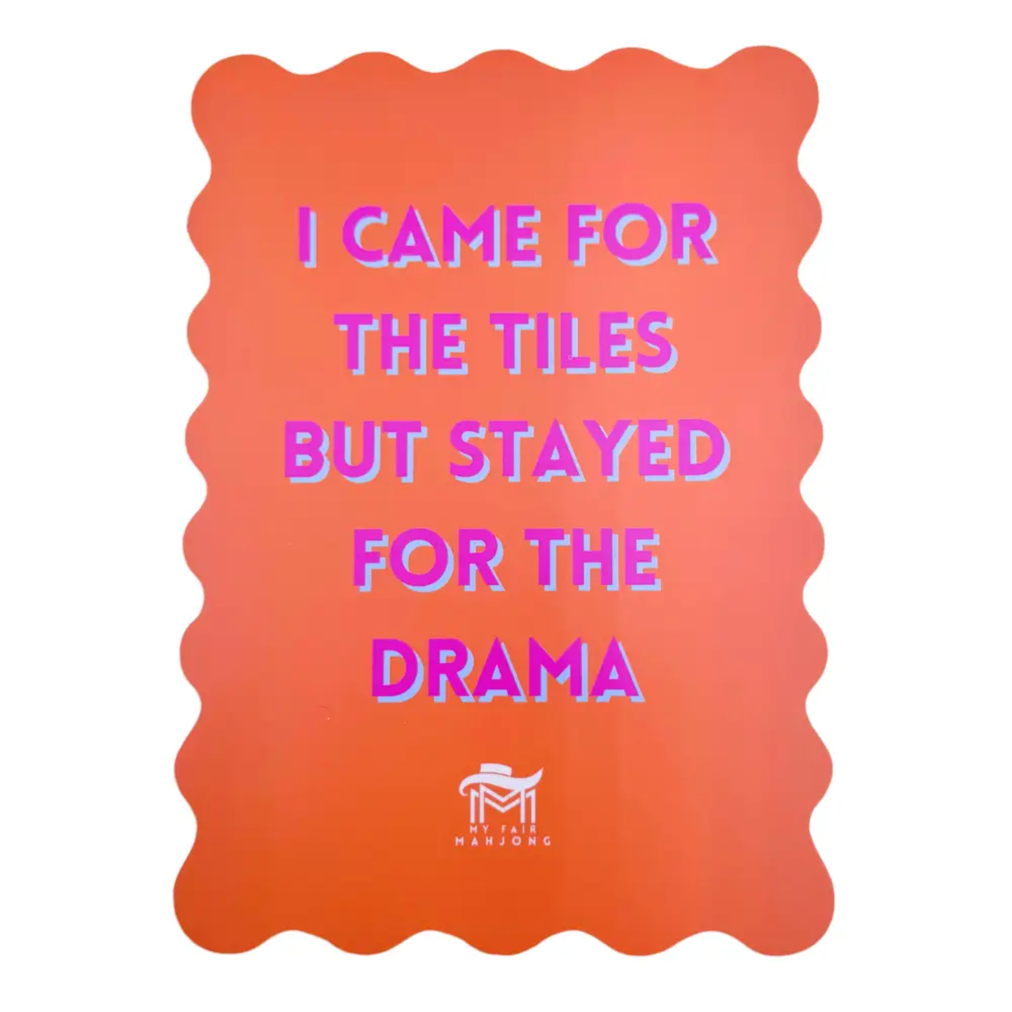 Mahjong Shuffle Card - Scalloped
