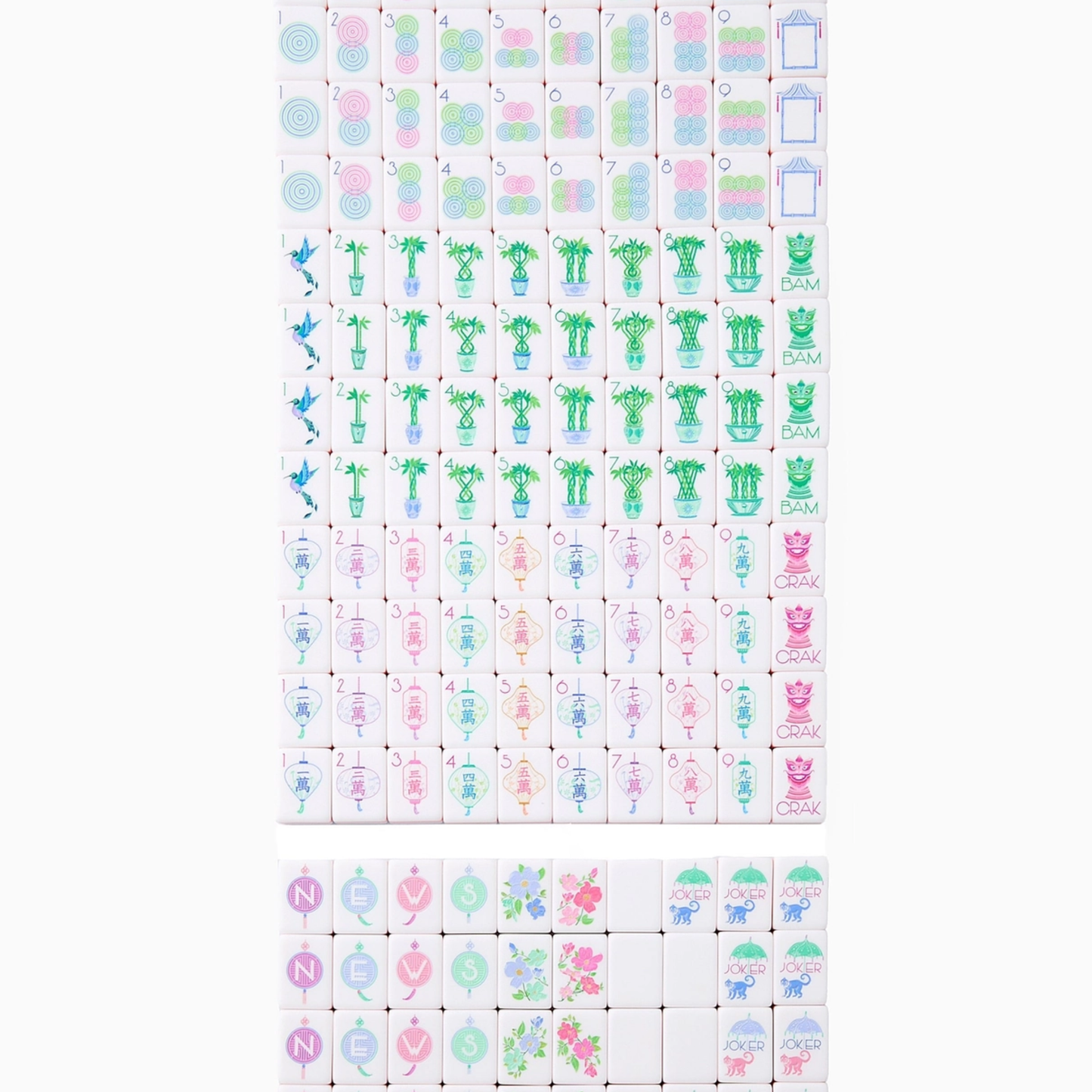 Luminaire Mahjong Tiles