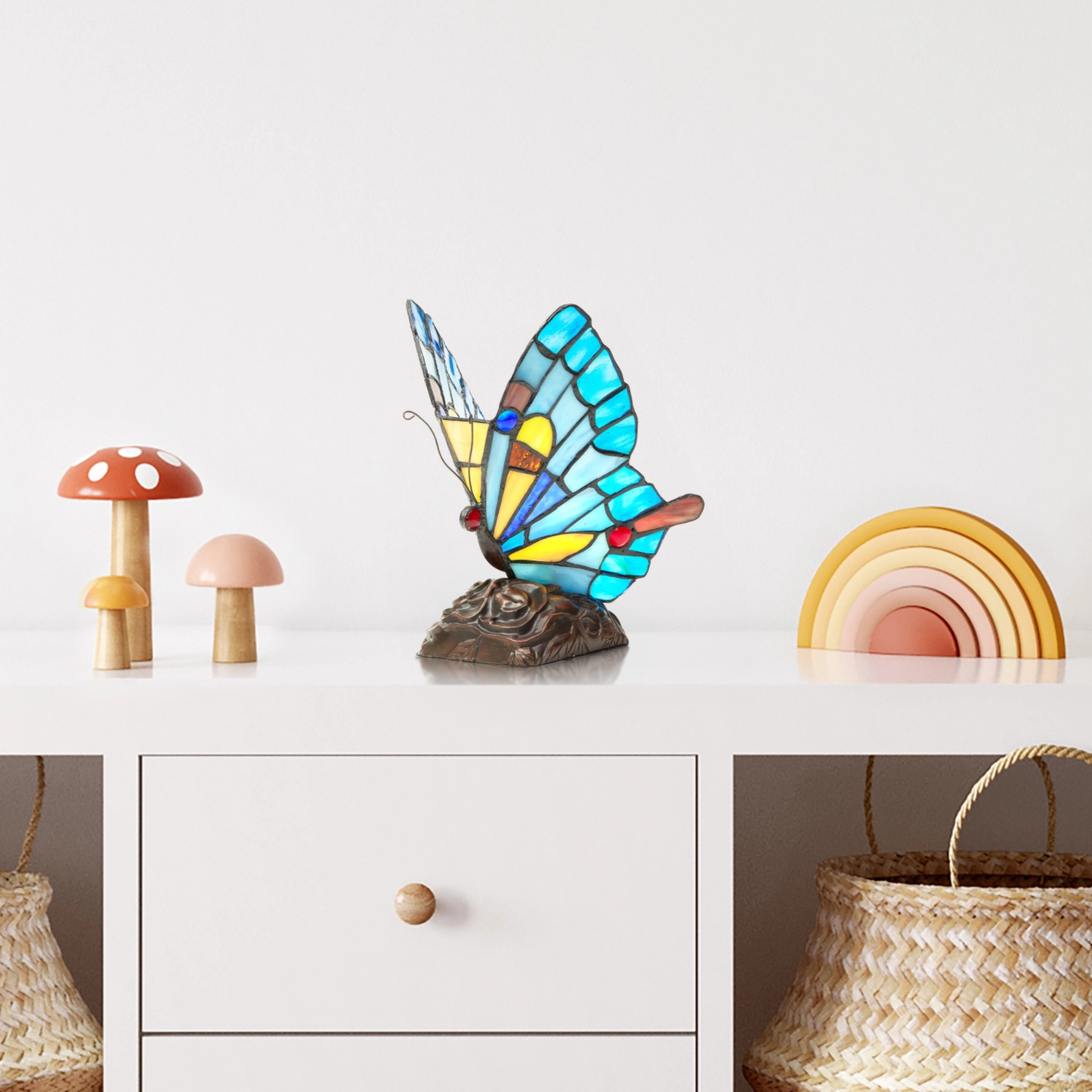 Butterfly Stained Glass Lamp