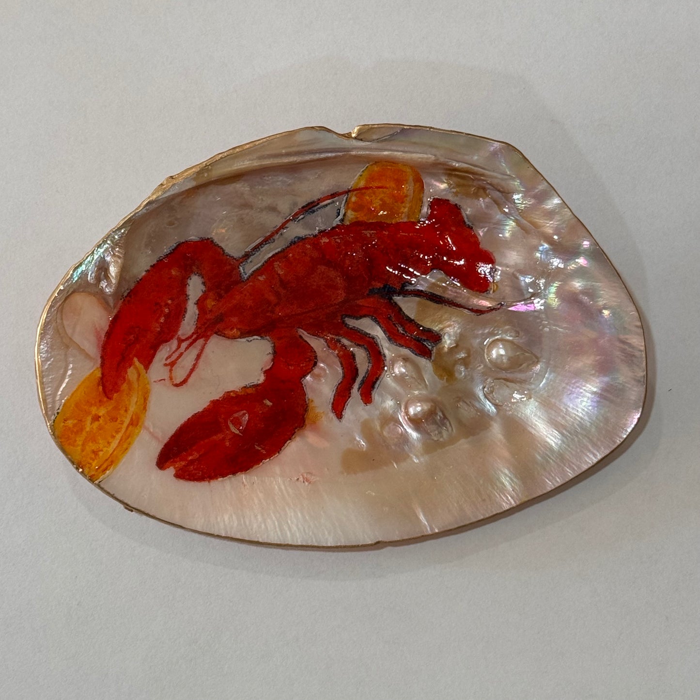 Clam Trinket Dish - Lobster B
