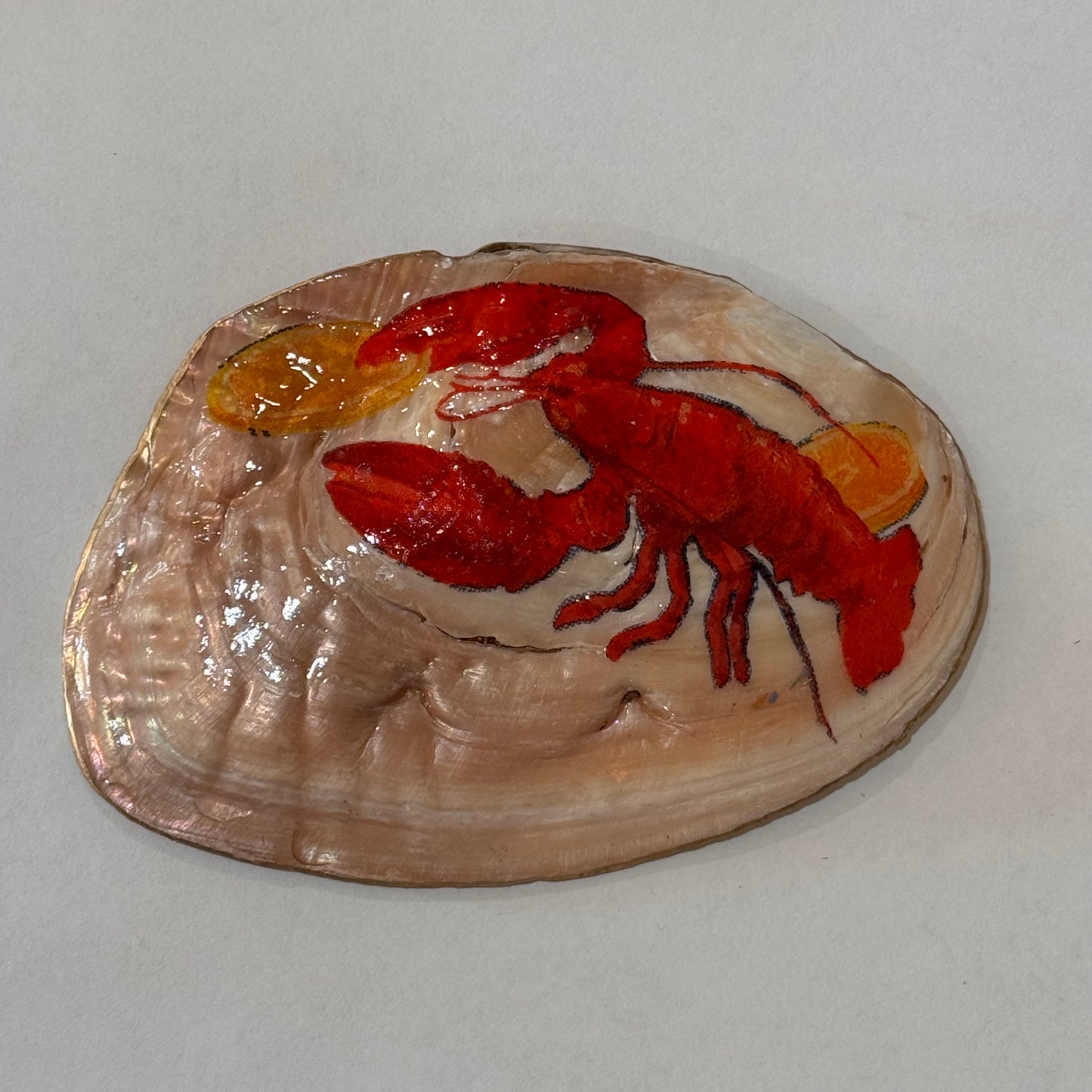 Clam Trinket Dish - Lobster B