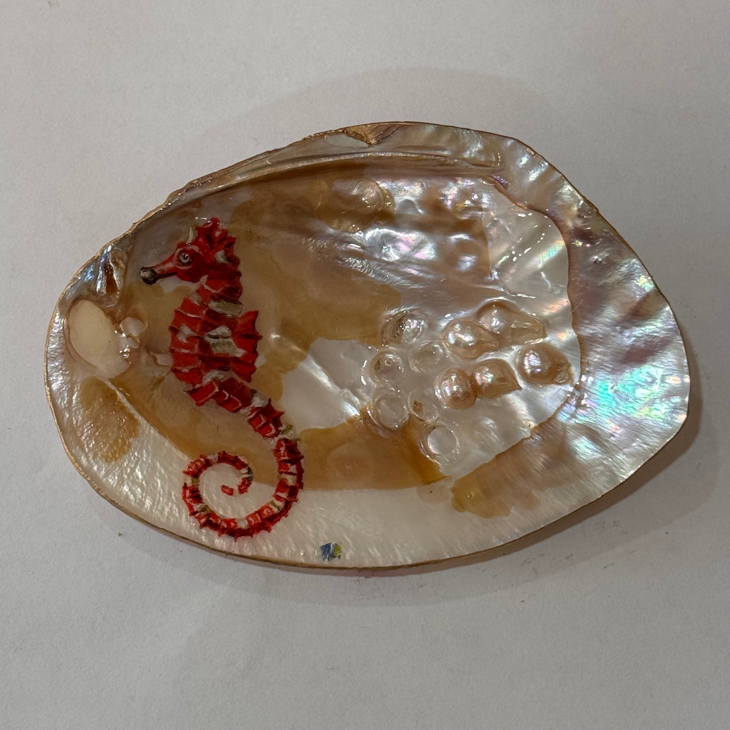 Clam Trinket Dish - Seahorse