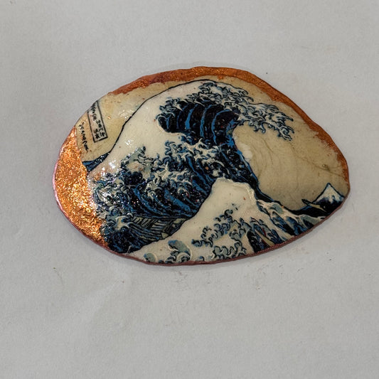 Clam Trinket Dish - Great Wave