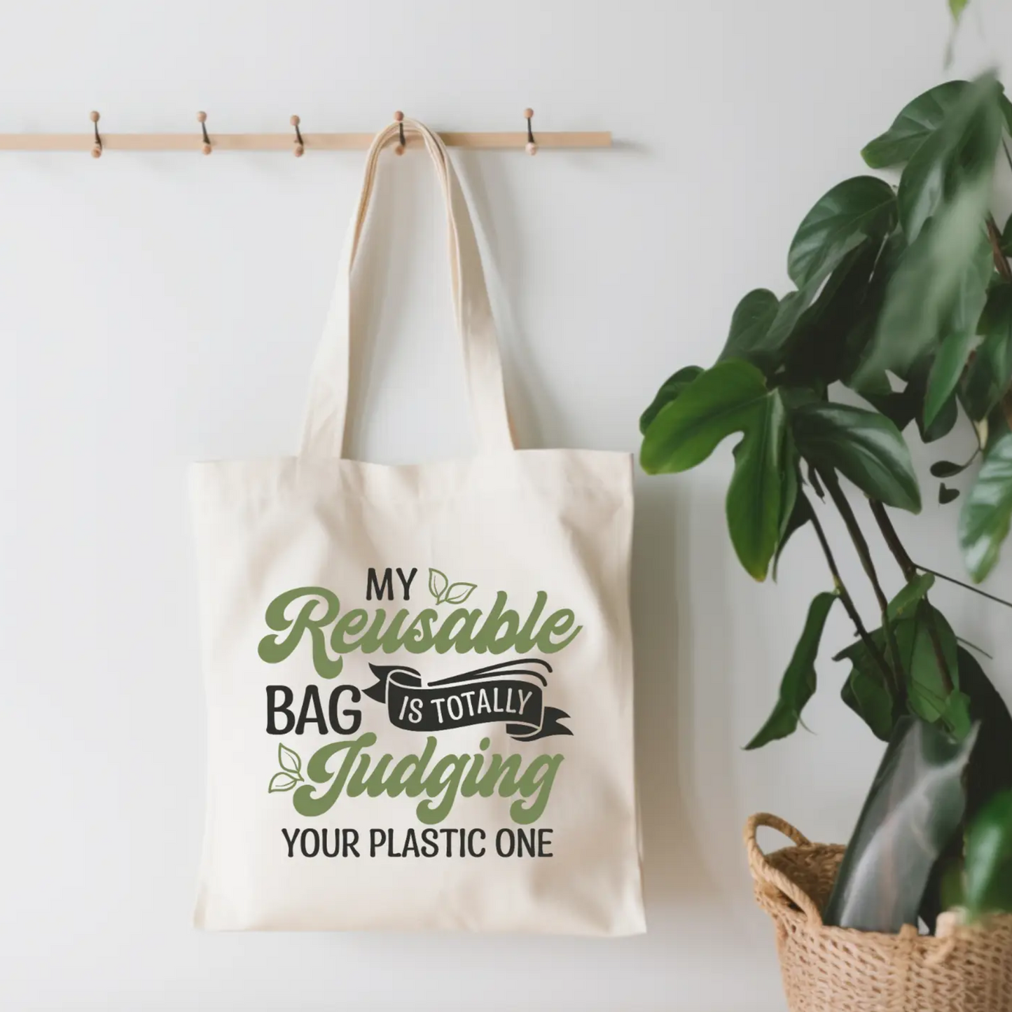 My Reusable Bag is Judging Your Bag Canvas Tote