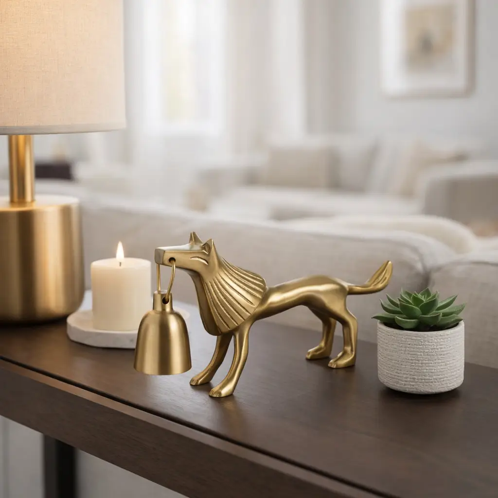 Gold Lion Candle Snuffer