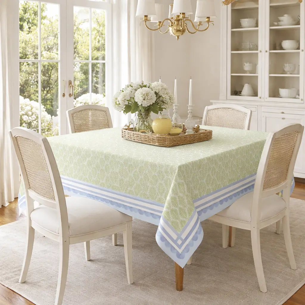 Mahjong Table Cloth - Blue Coastal
