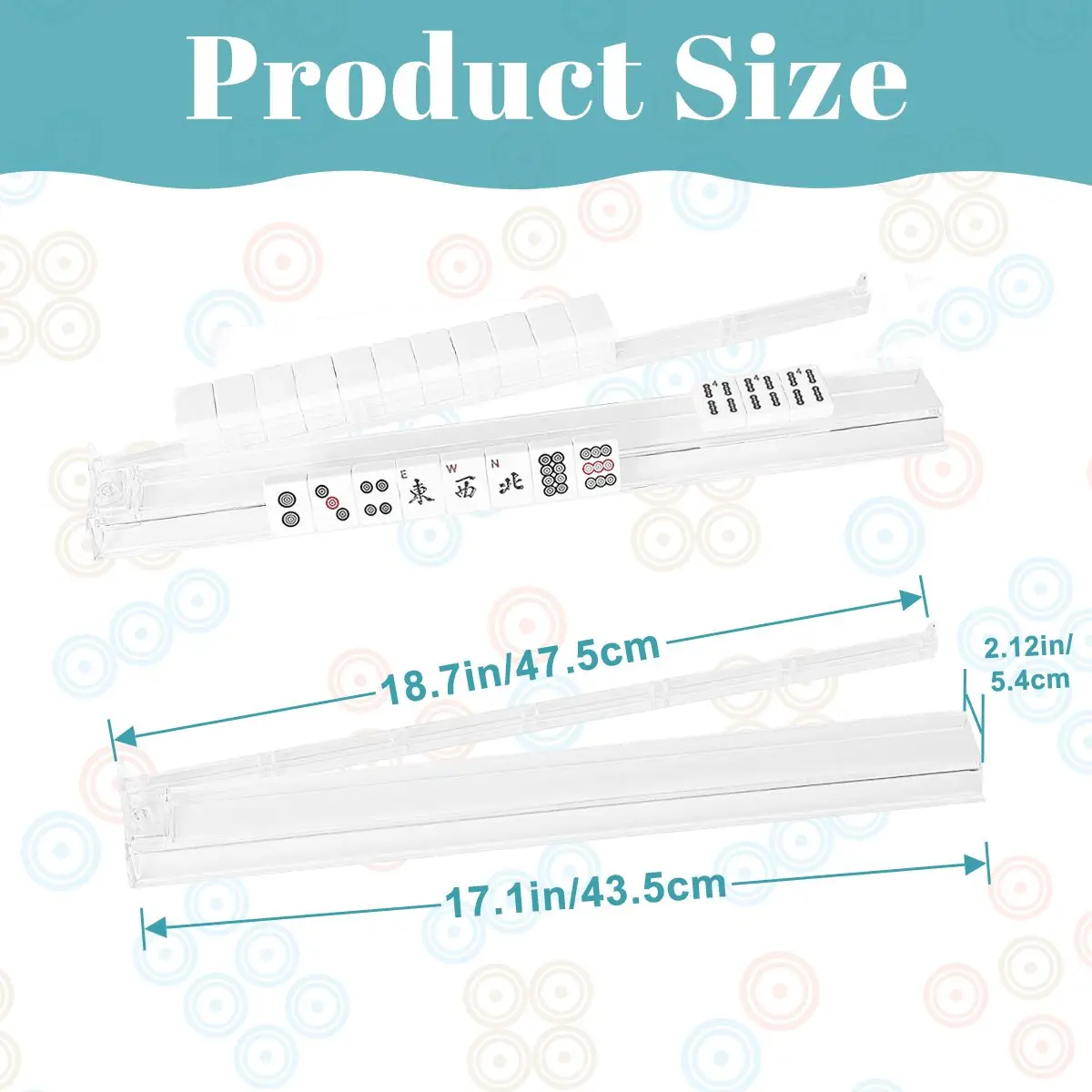 Mahjong Rack & Pusher Set - Blue Coastal