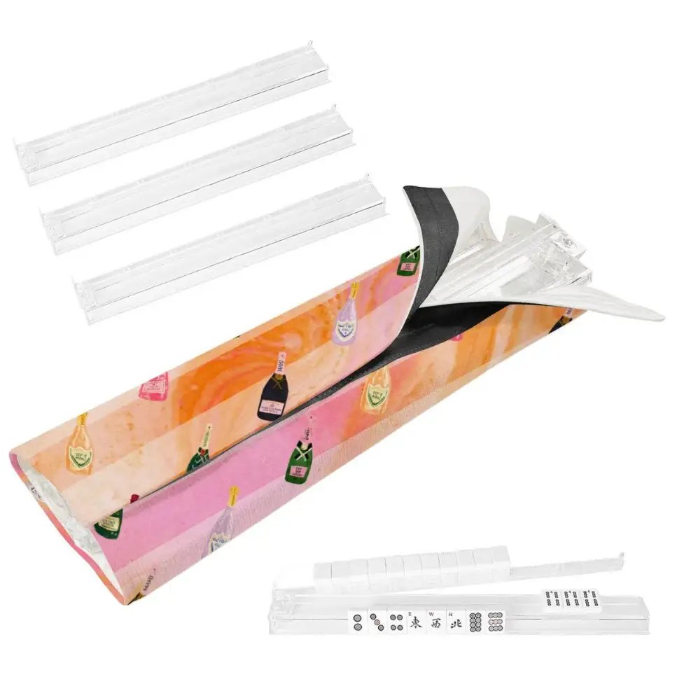 Mahjong Rack & Pusher Set - Champagne